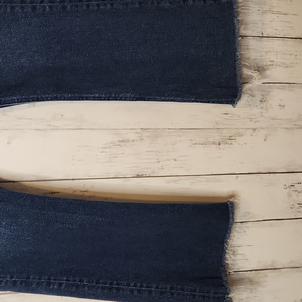 🥳LOFT Dark Blue Hi-Waist Kick Crop Size 6 - Picture 5 of 8